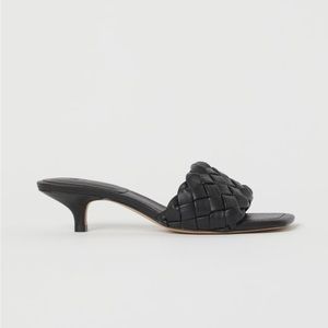 Faux Leather Kitten Heels